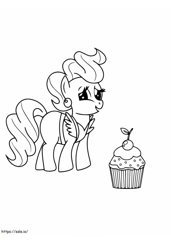 Cupcake gostoso e Mrs Cake do My Little Pony para colorir