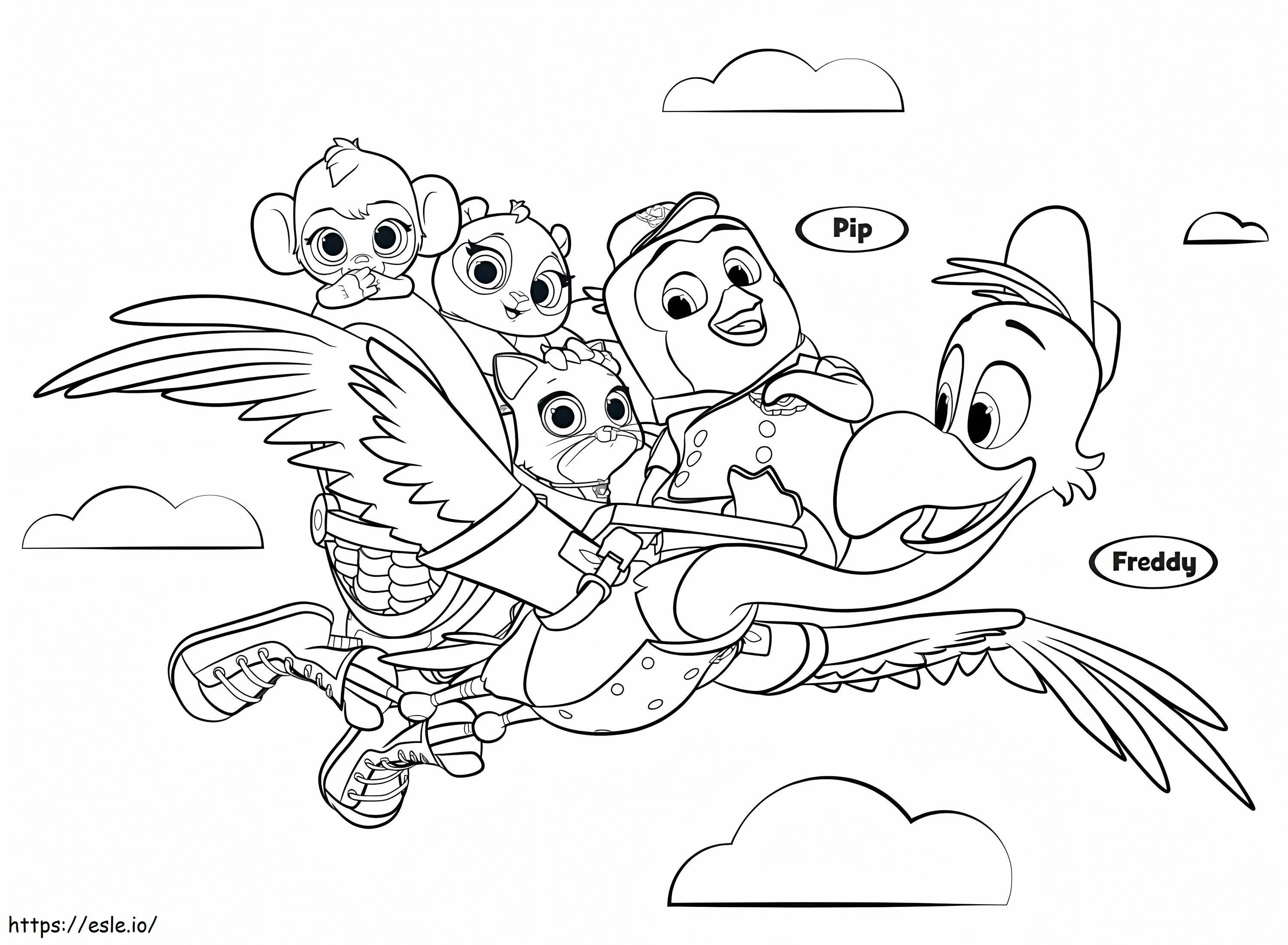 Characters From T.O.T.S coloring page