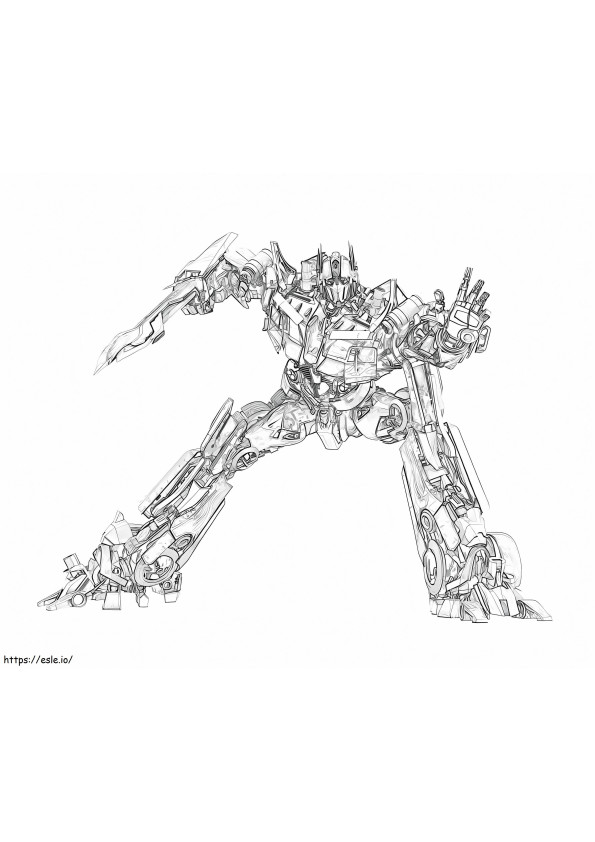 Optimus Prime In The Movie coloring page
