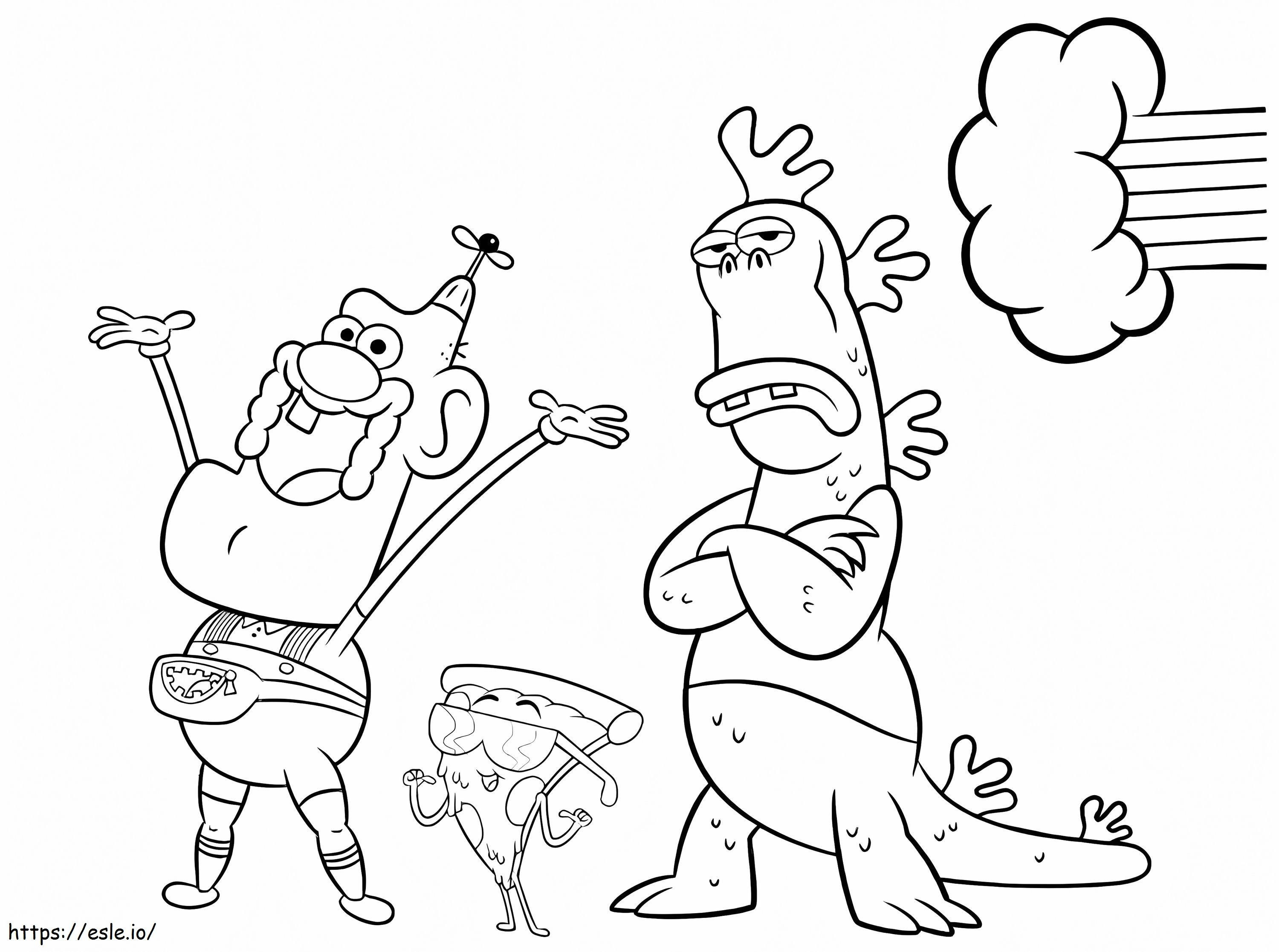 Characters From From Uncle Grandpa coloring page