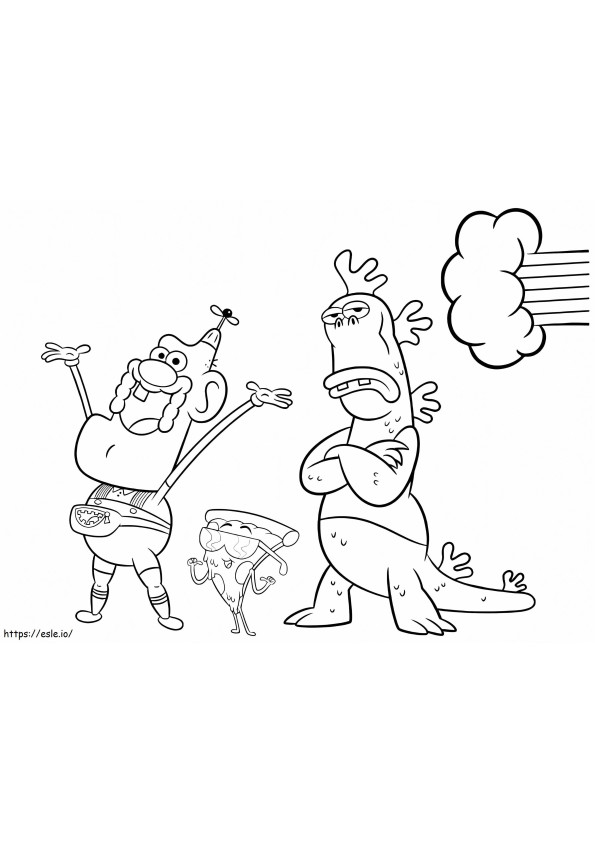 Characters From From Uncle Grandpa coloring page