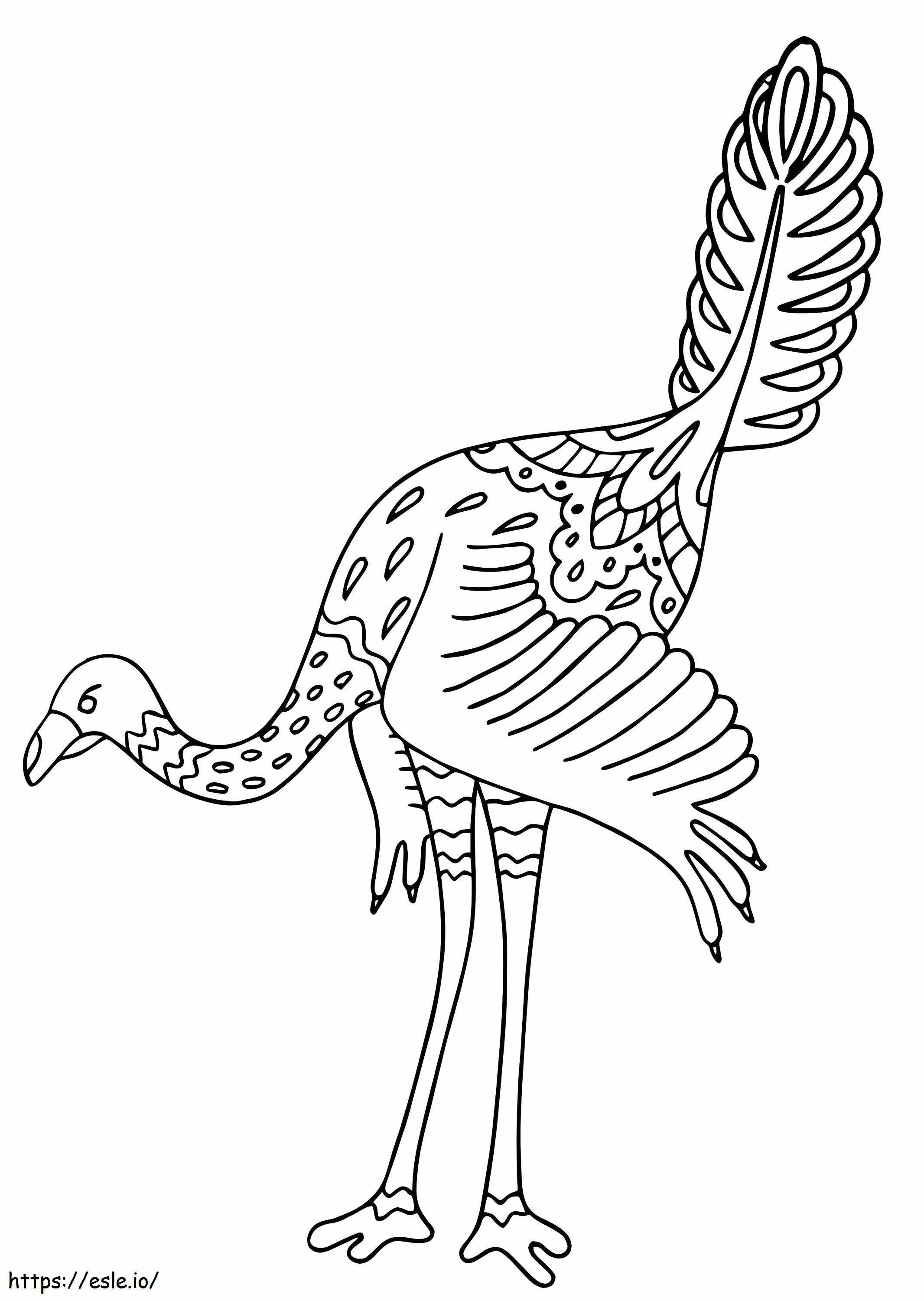 Archaeopteryx Alebrije coloring page