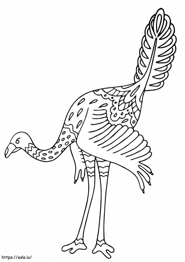 Archaeopteryx Alebrije para colorear