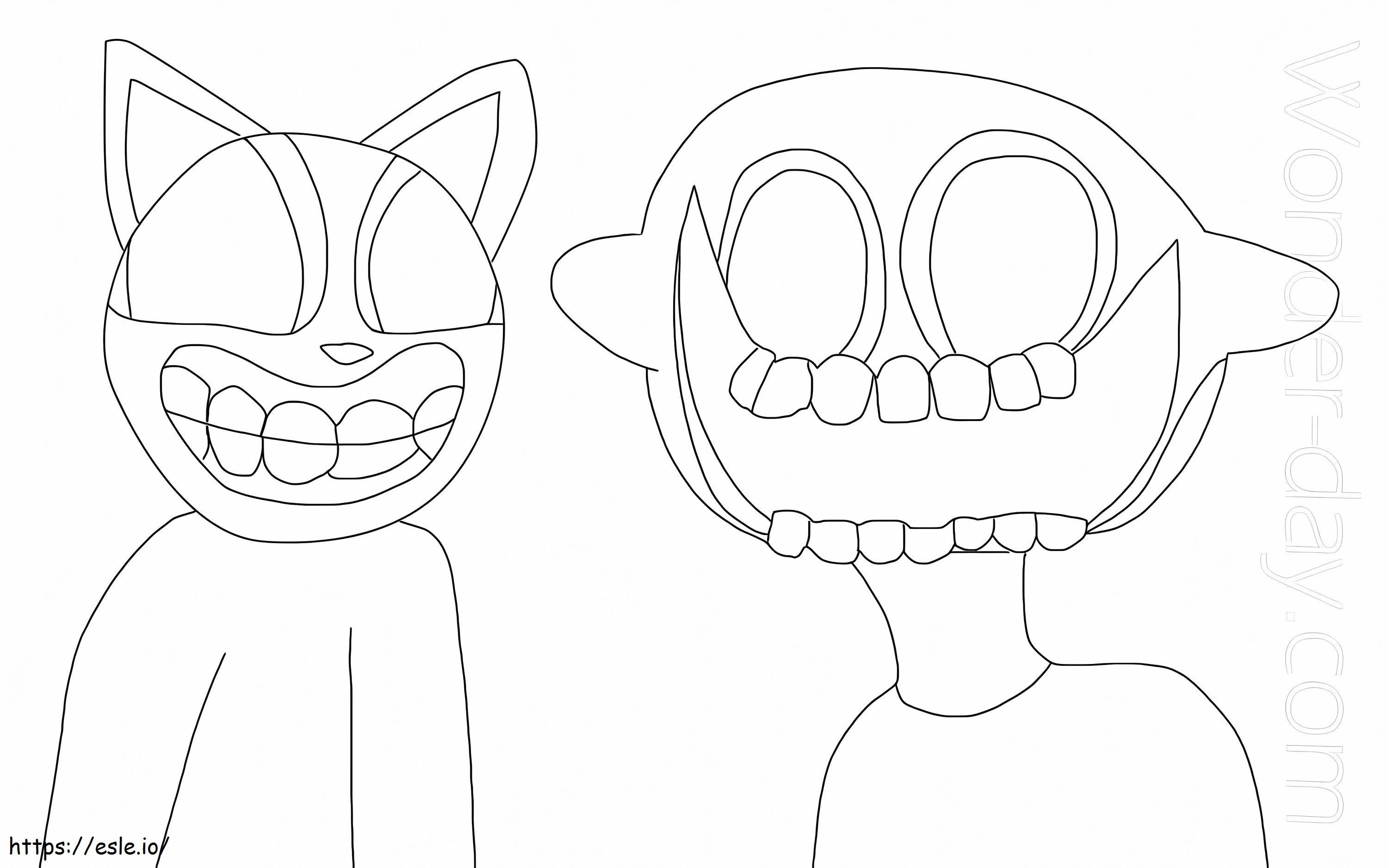 Kreskówka Kot I Cytrynowy Demon kolorowanka