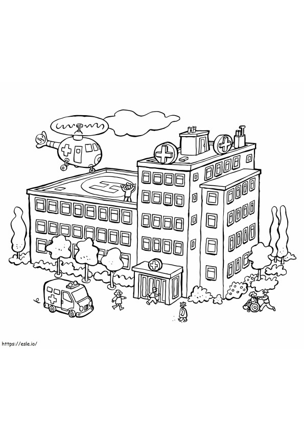 Print Hospital coloring page