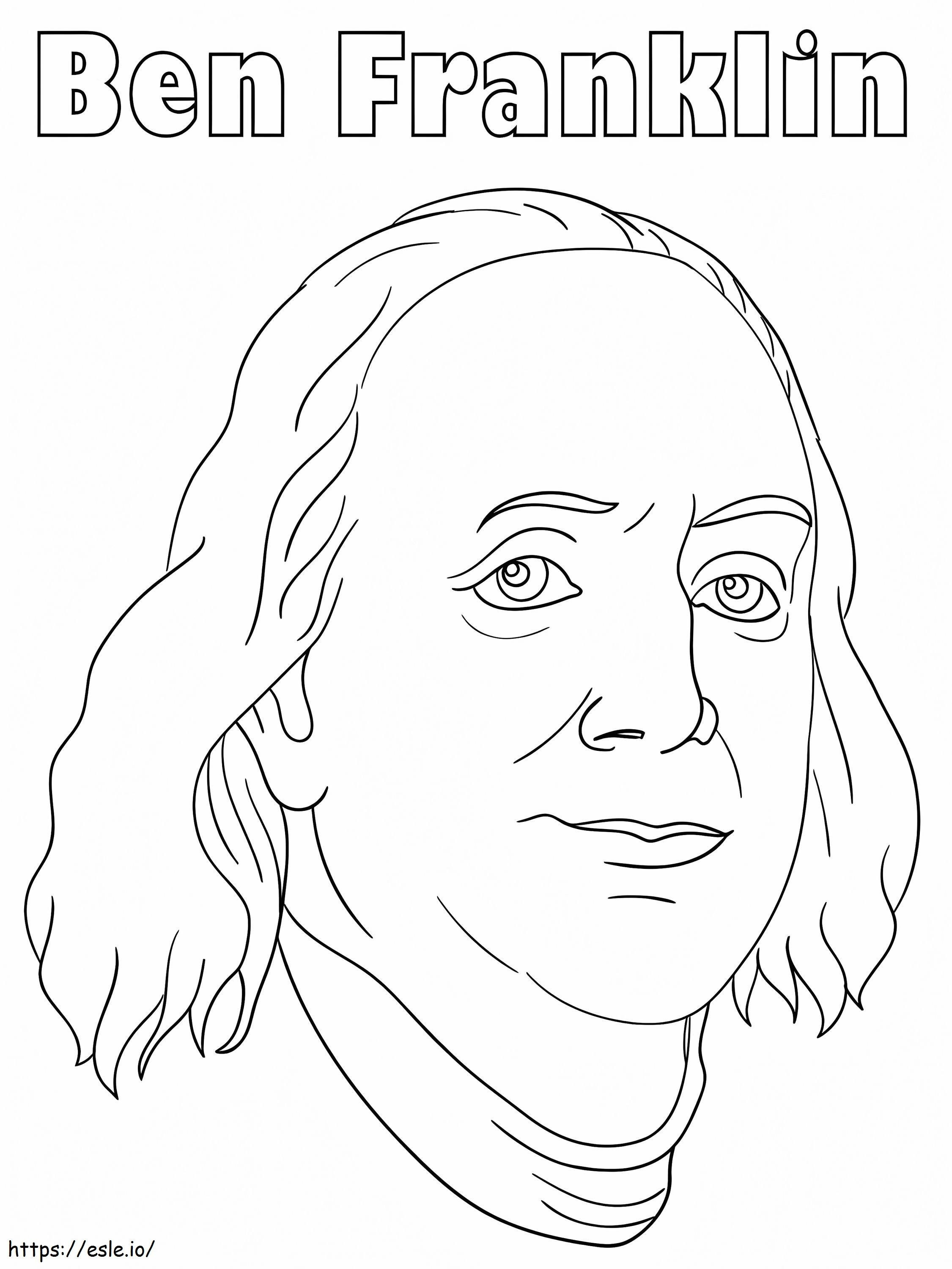 Benjamin Franklin 9 de colorat