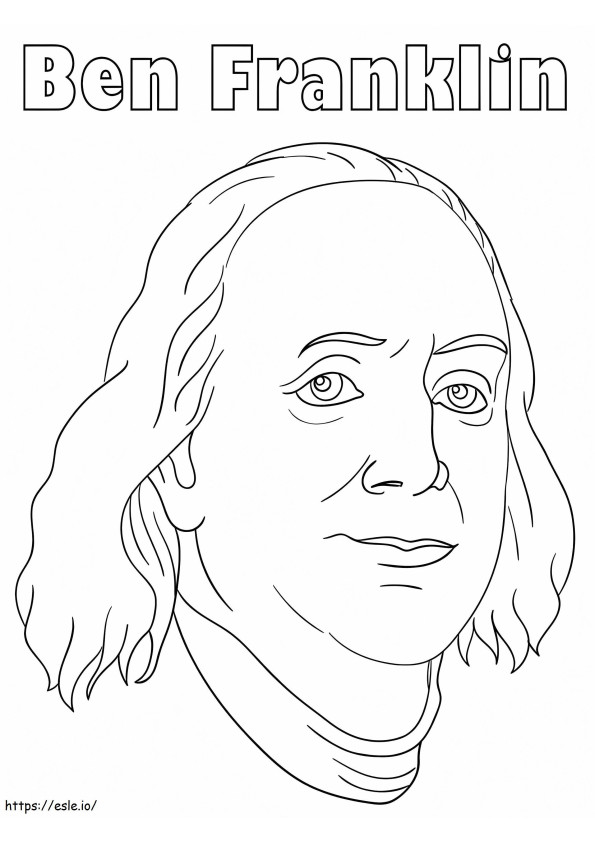 Benjamin Franklin 9 de colorat