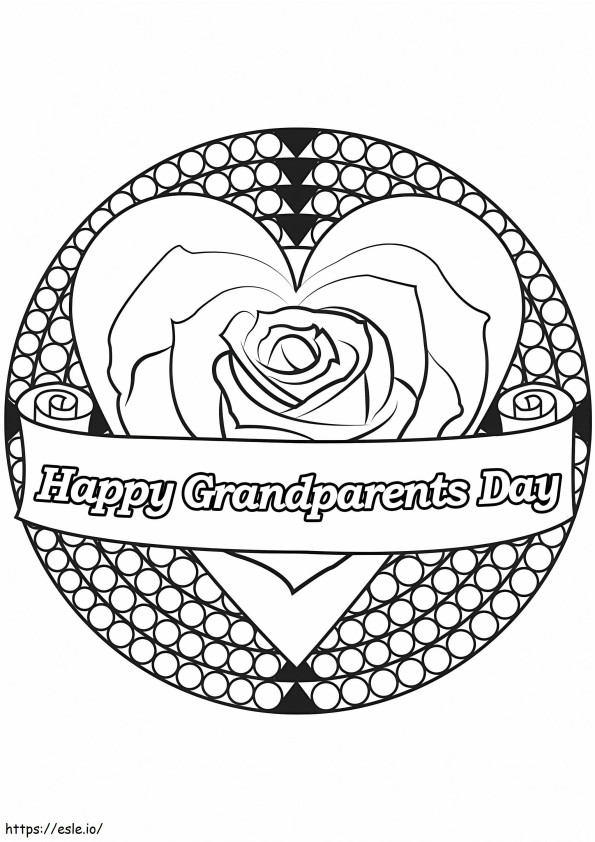 Coloriage Jour 4 des grands-parents à imprimer dessin