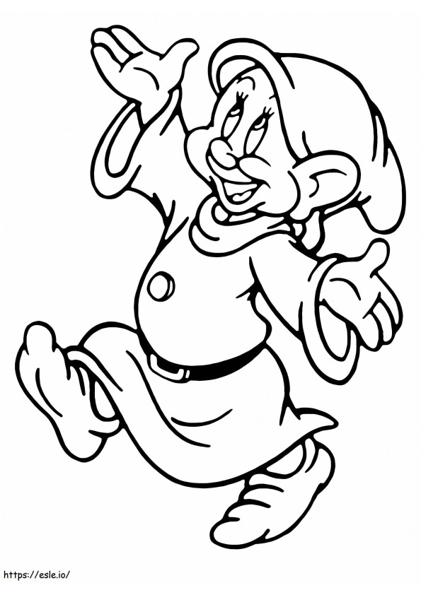 Dopey Dwarf 3 coloring page