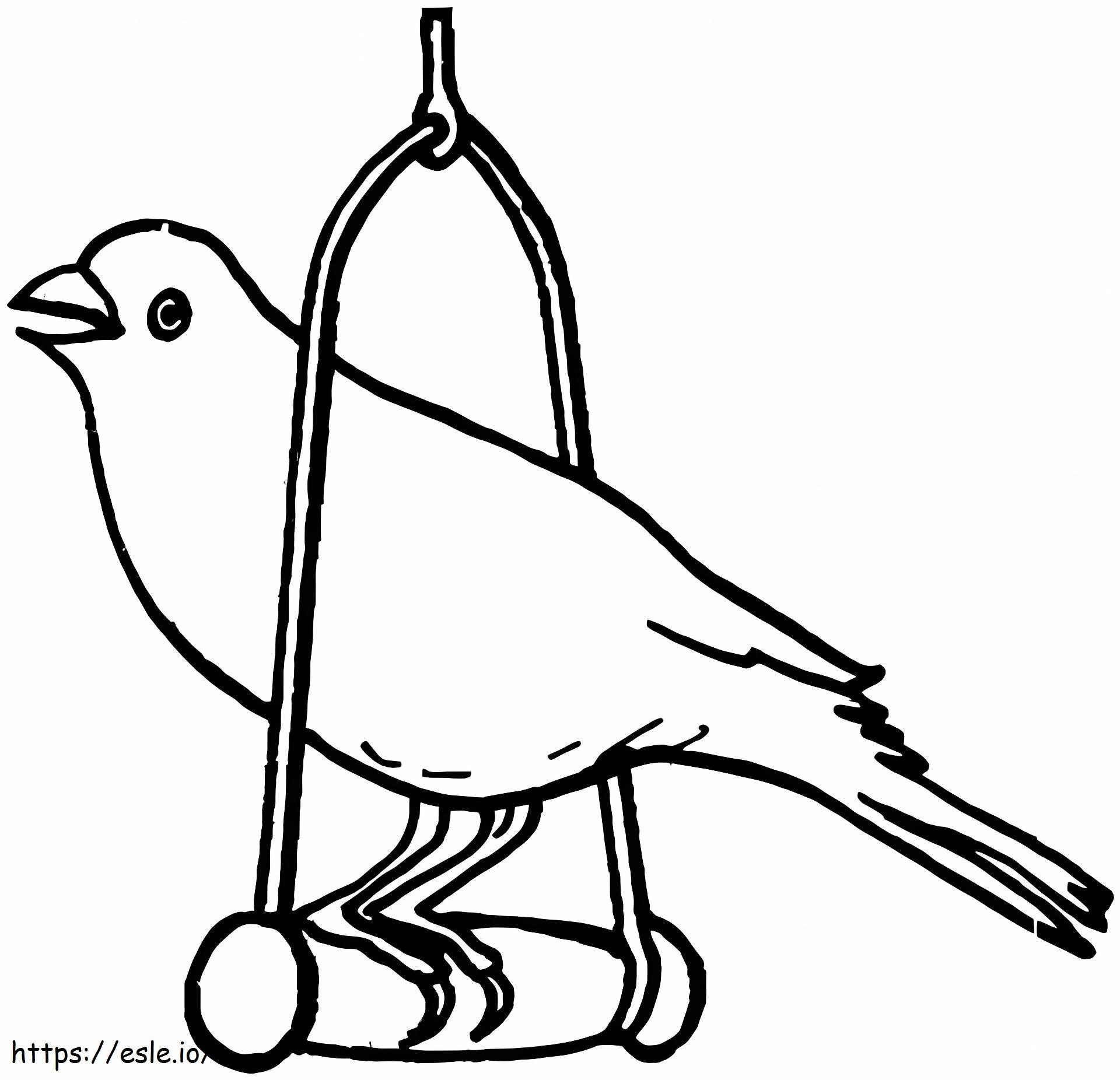 Einfacher Kanarienvogel ausmalbilder