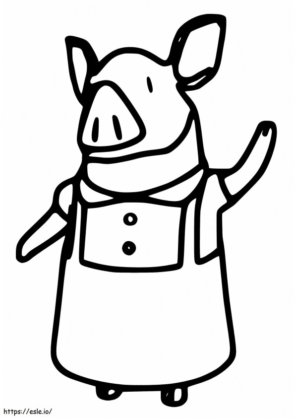 Coloriage Sophie le cochon à imprimer dessin