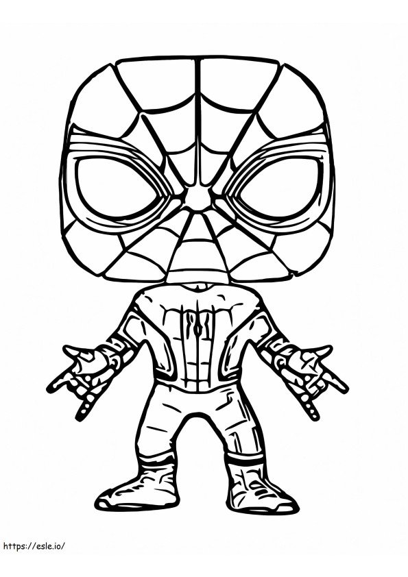 Spiderman Funko coloring page