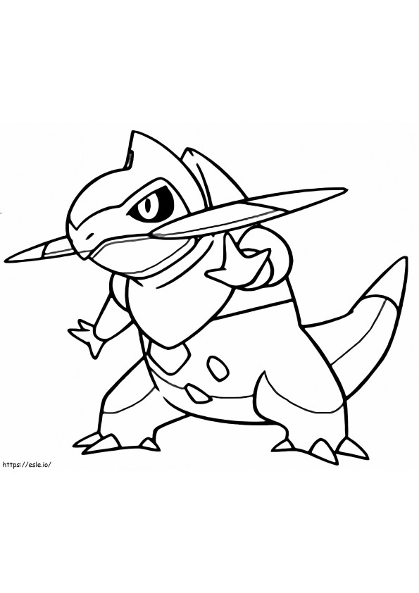 Fraxure Pokemon coloring page