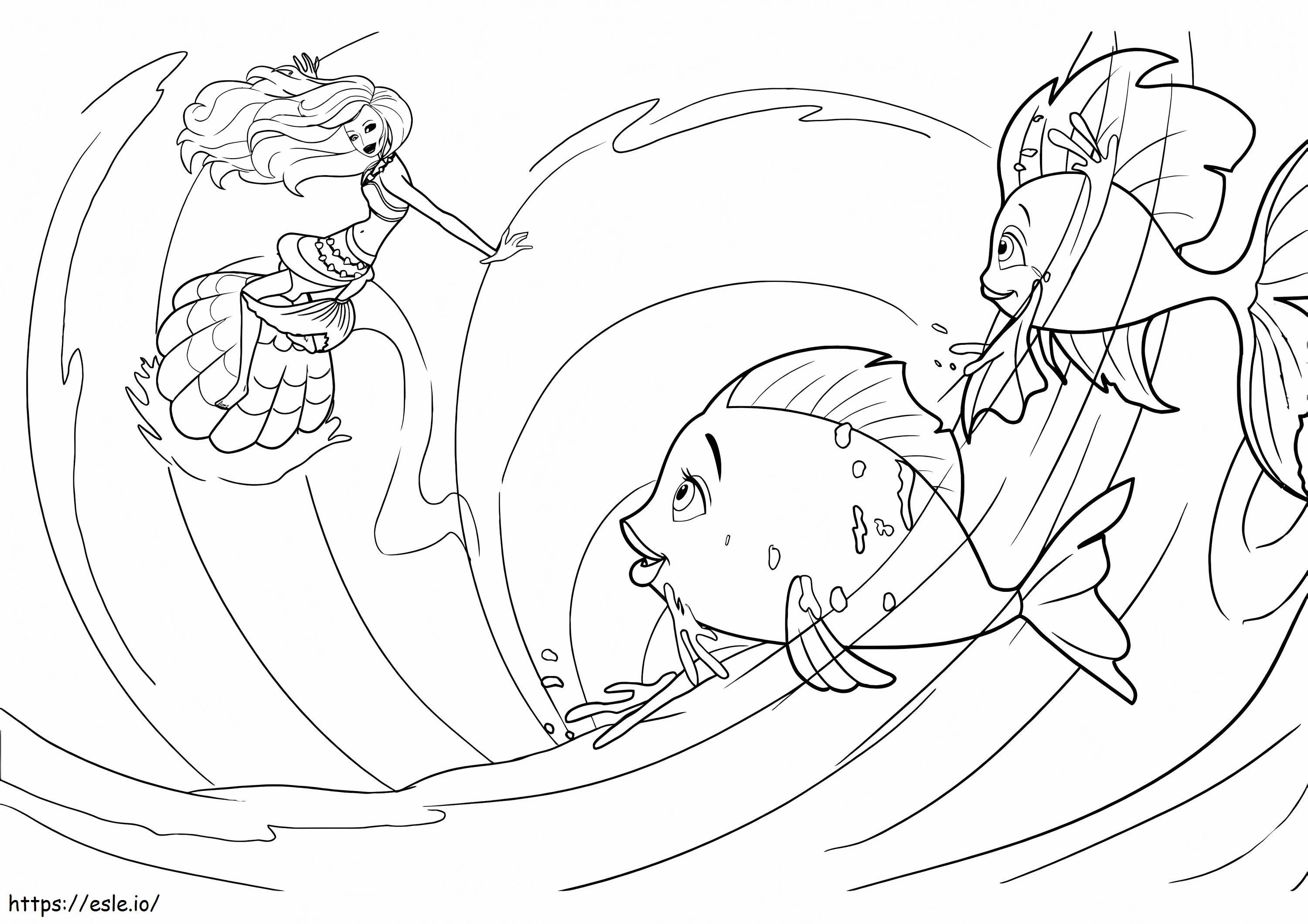 Mermaid Barbie 4 1 coloring page