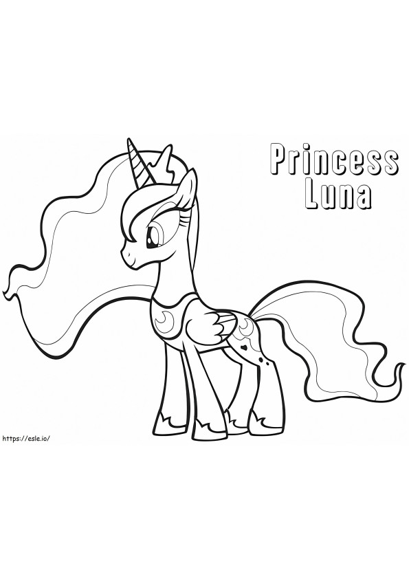 Leuke prinses Luna kleurplaat