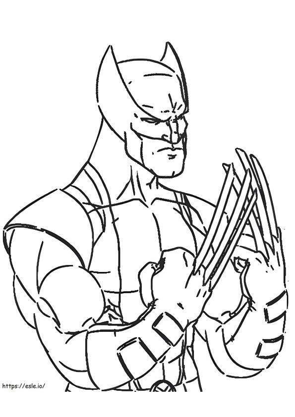 Wolverine cu gheare de colorat