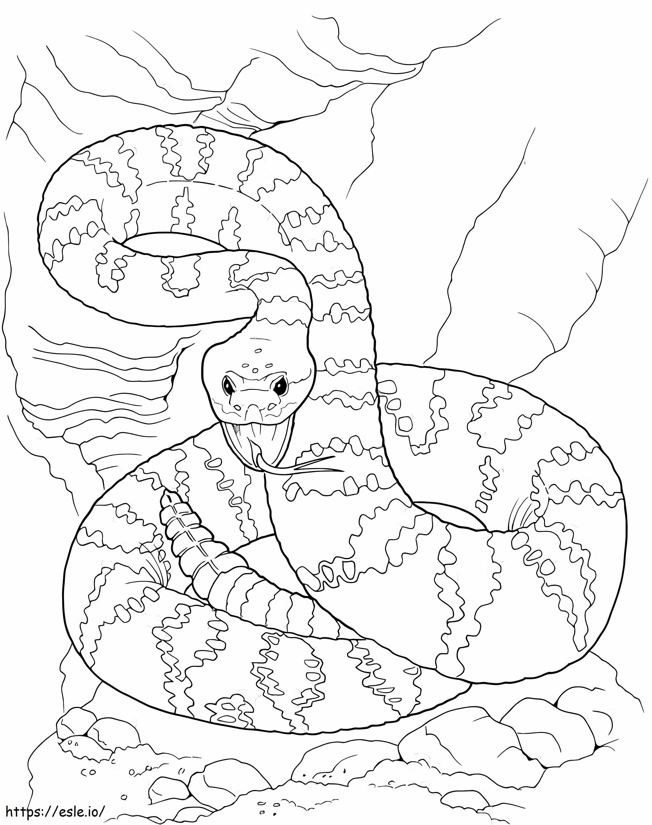 危険なヘビ ぬりえ - 塗り絵