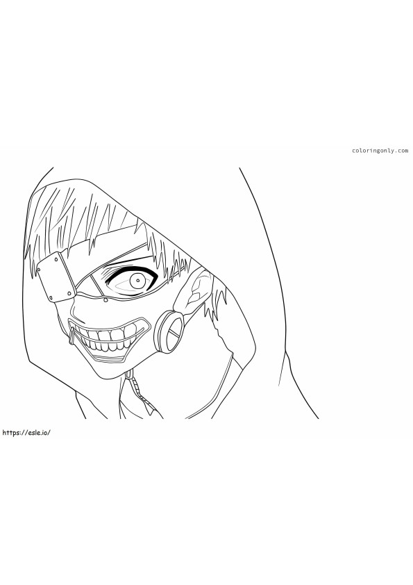 Kaneki Ken Tokyo Ghoul coloring page