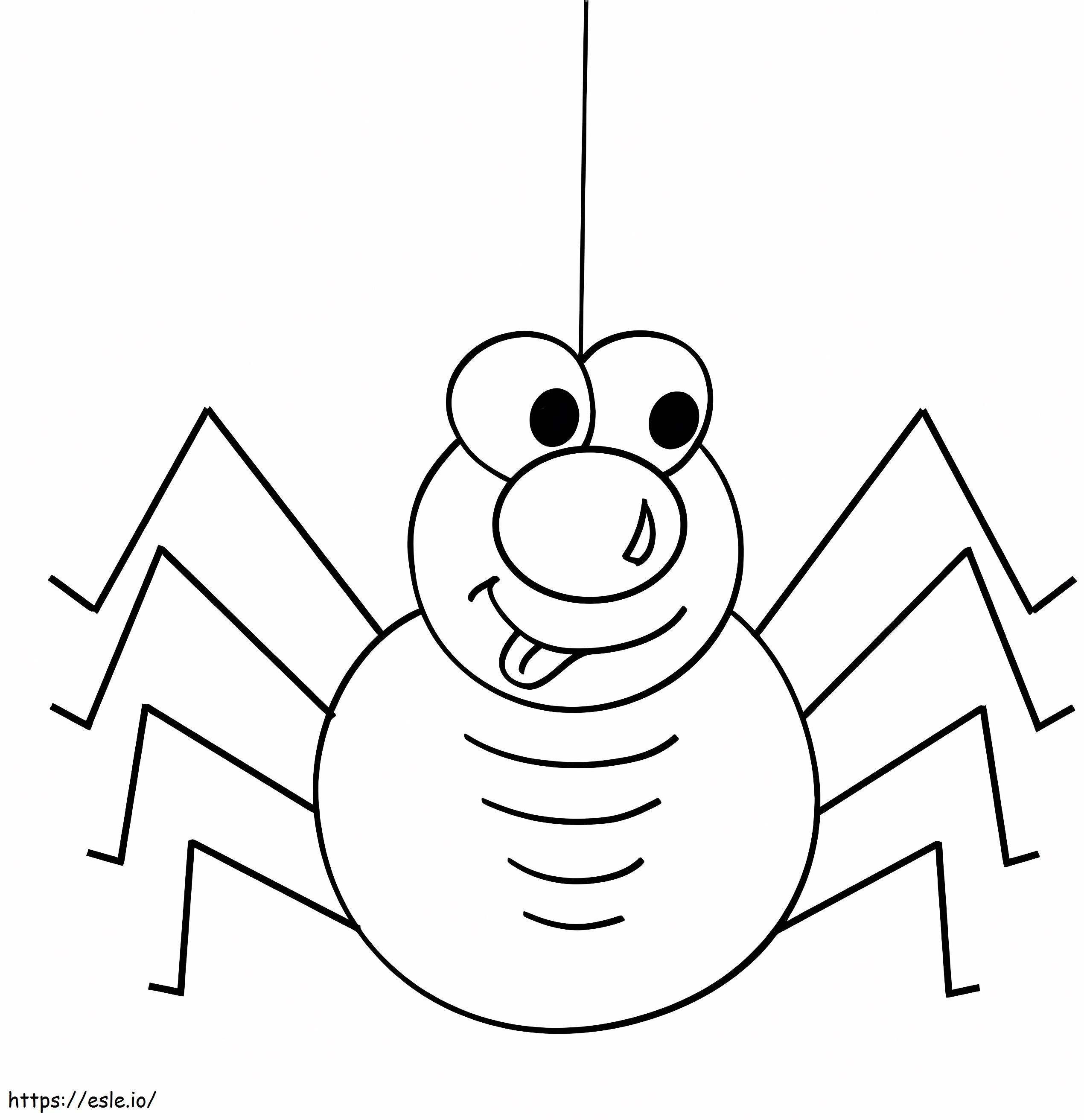 Yazdırılabilir Komik Örümcek boyama