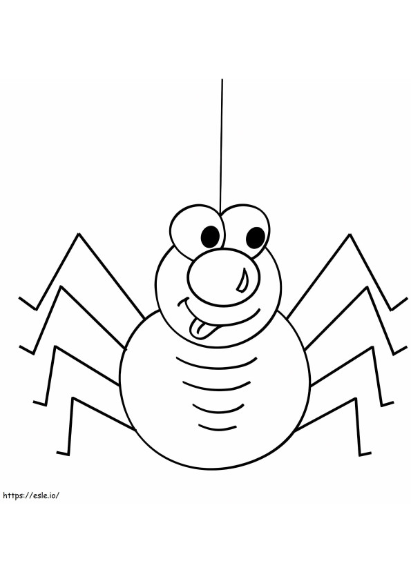 Druckbare lustige Spinne ausmalbilder