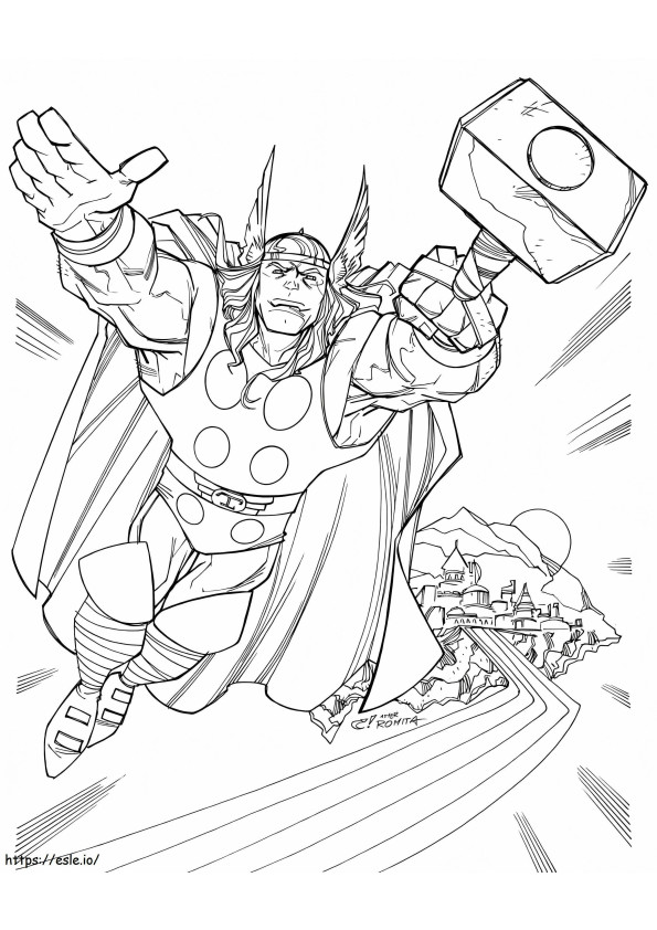 Thor Of Asgard coloring page
