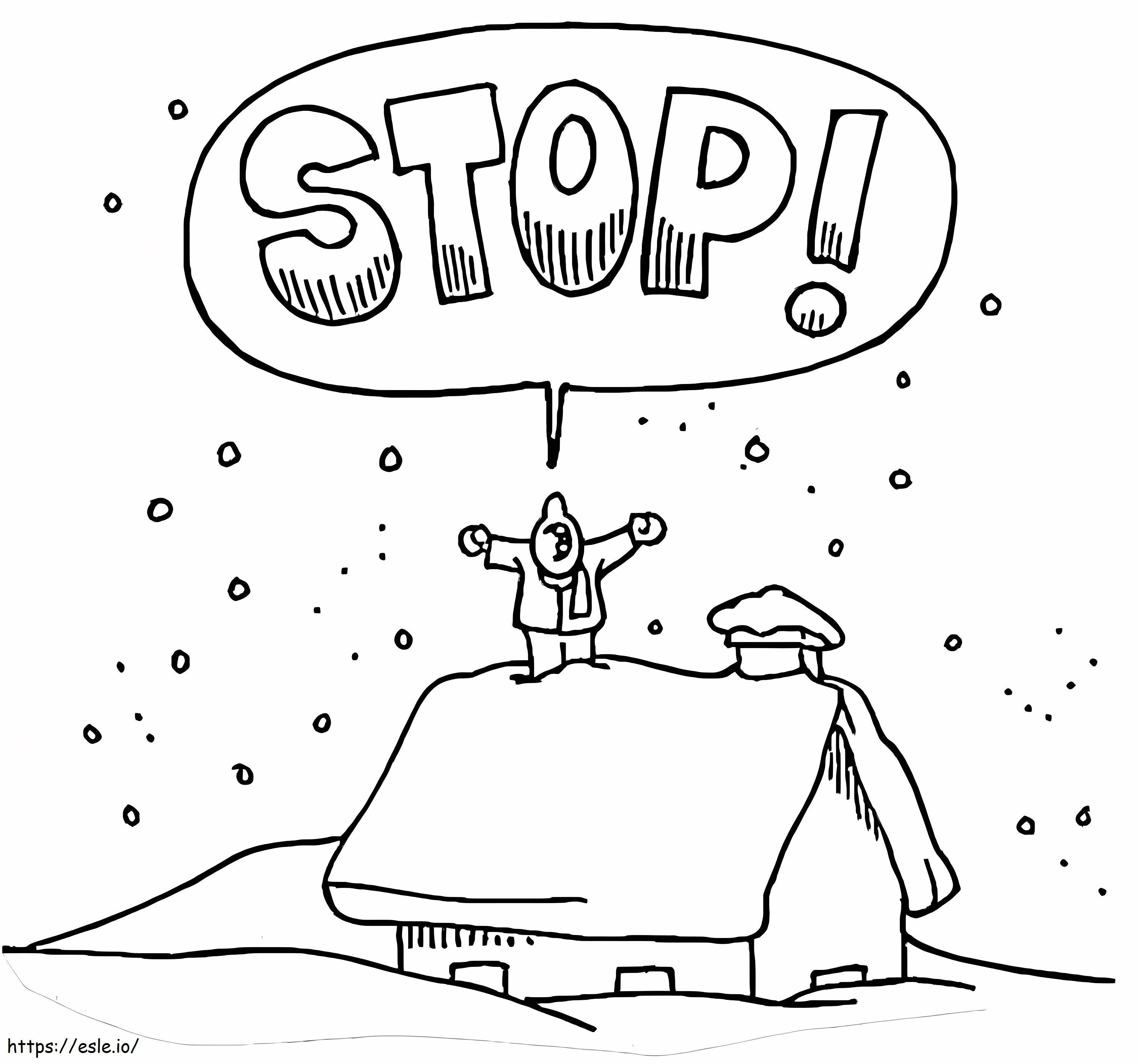 Stop Winter coloring page