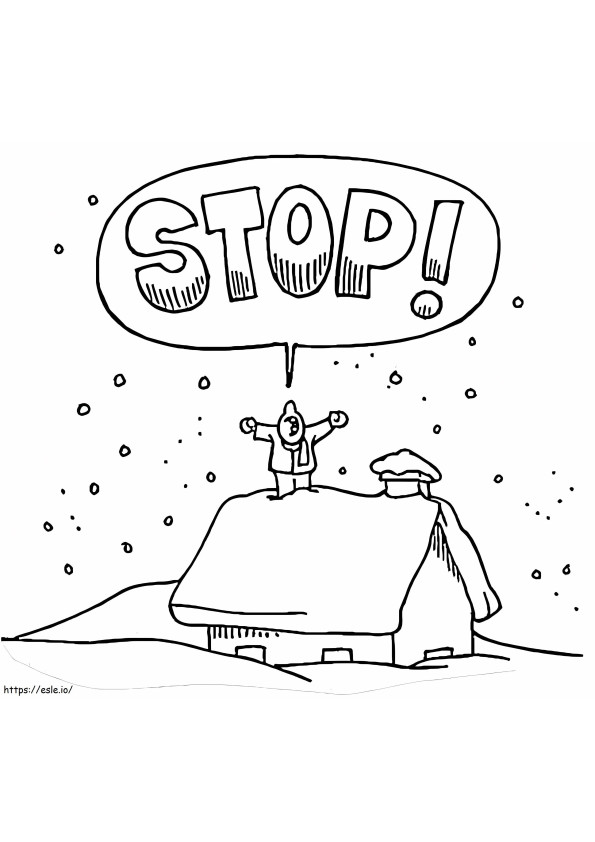 Stop Winter coloring page