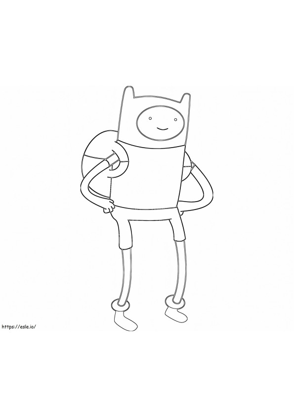 Finn Standing coloring page