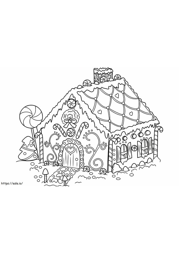 1526315983 Gingerbread Housea4 coloring page
