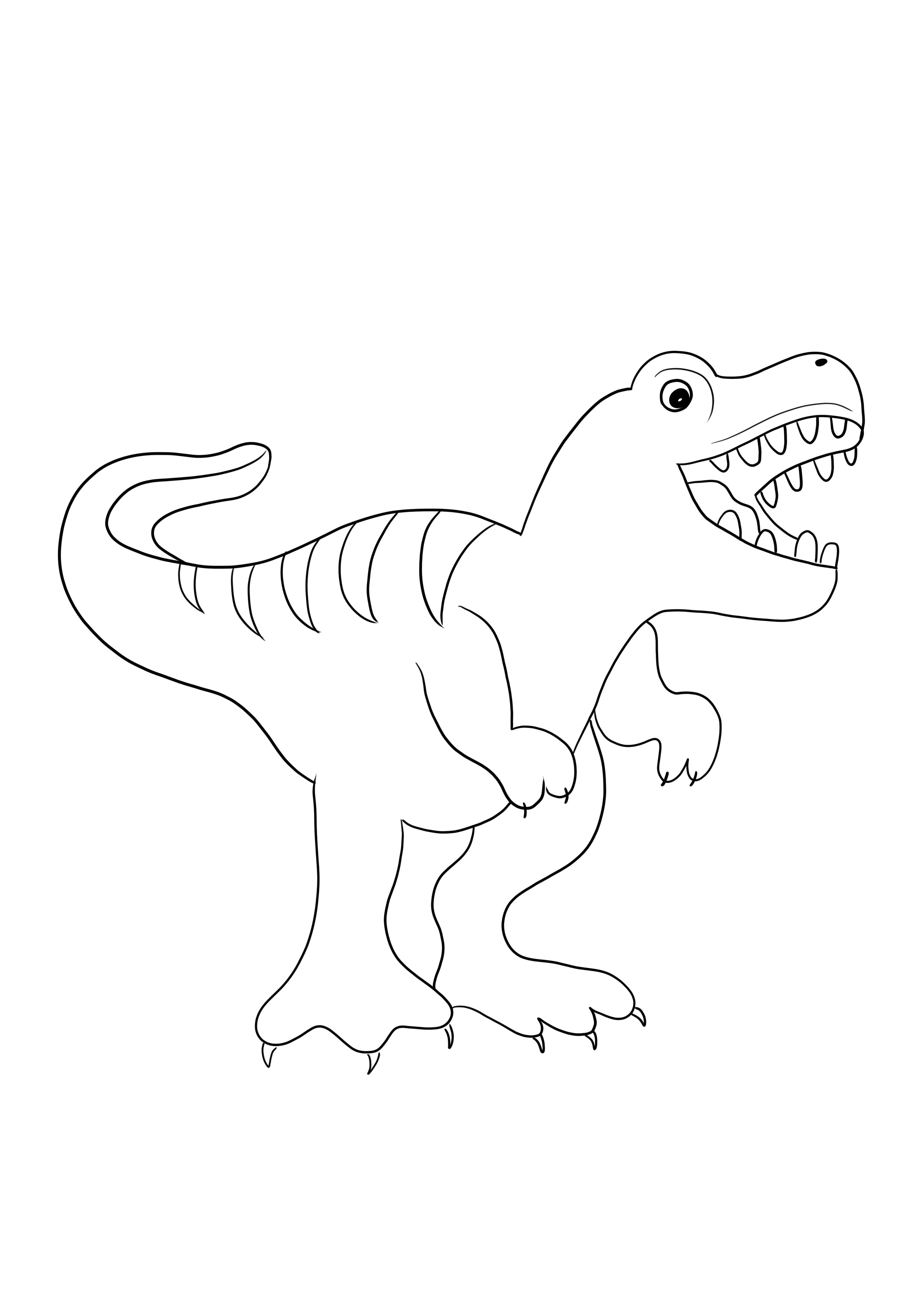 Warna emoji T-rex dan unduh gambar gratis