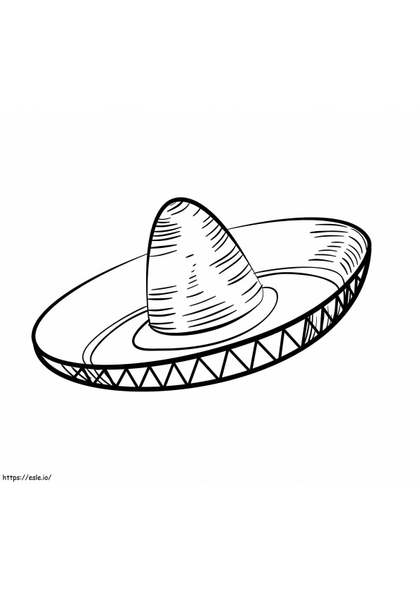 Meksikon hattu 3 värityskuva