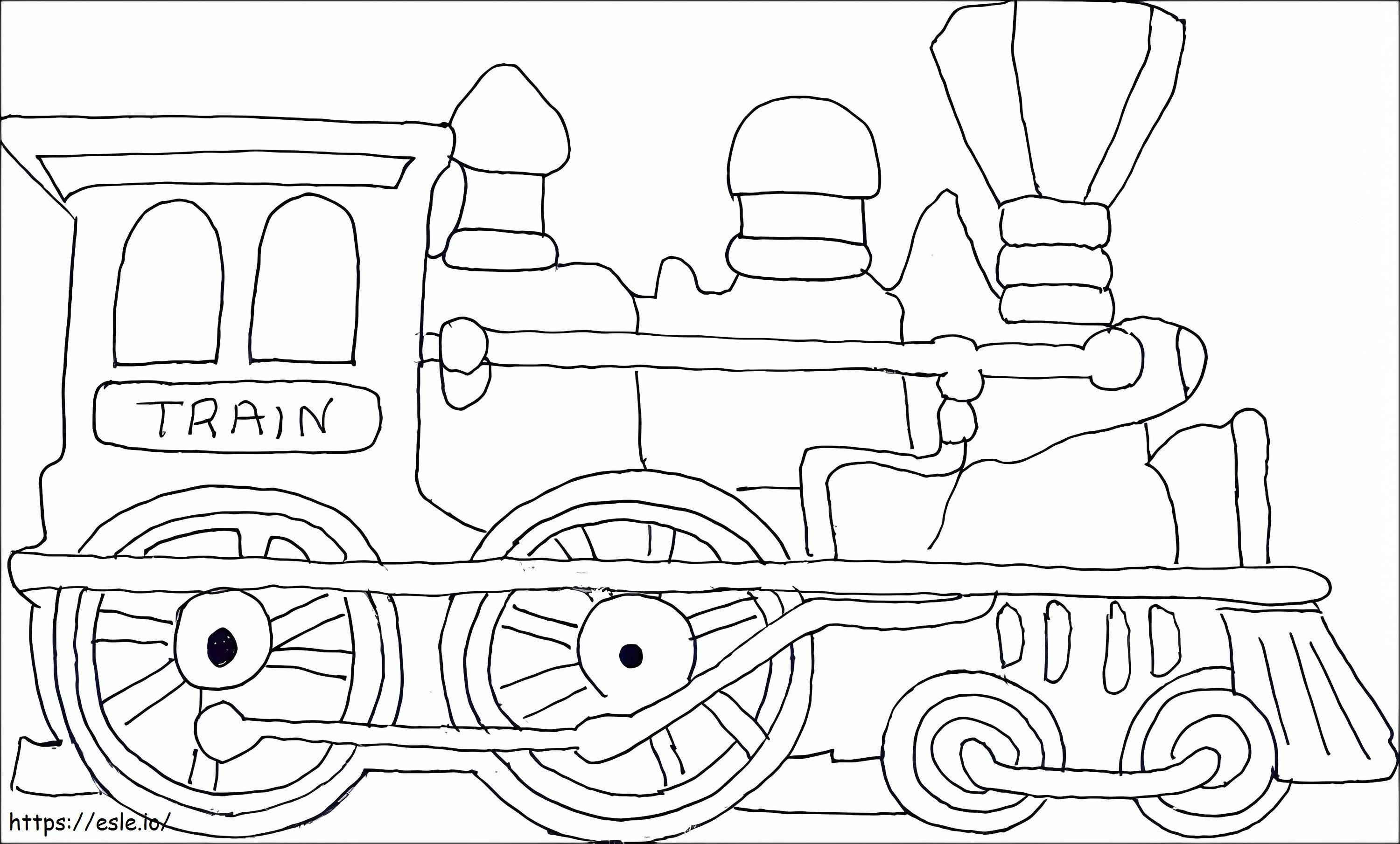 Coloriage Train normal à imprimer dessin