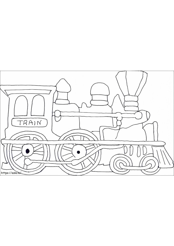 Normal Train coloring page