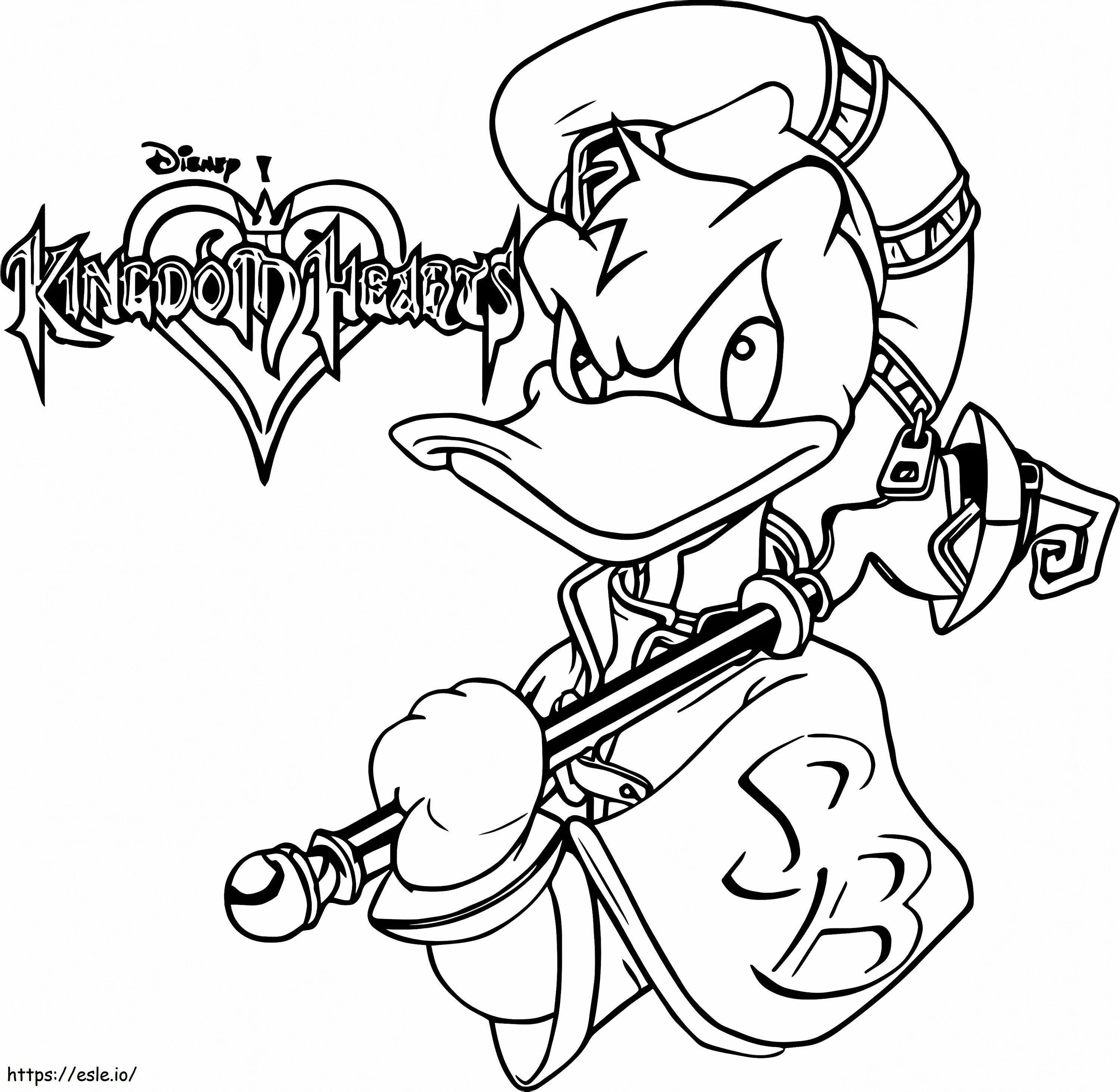 Donlad Bebek Dari Kingdom Hearts Gambar Mewarnai