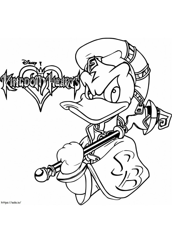 Donlad Bebek Dari Kingdom Hearts Gambar Mewarnai
