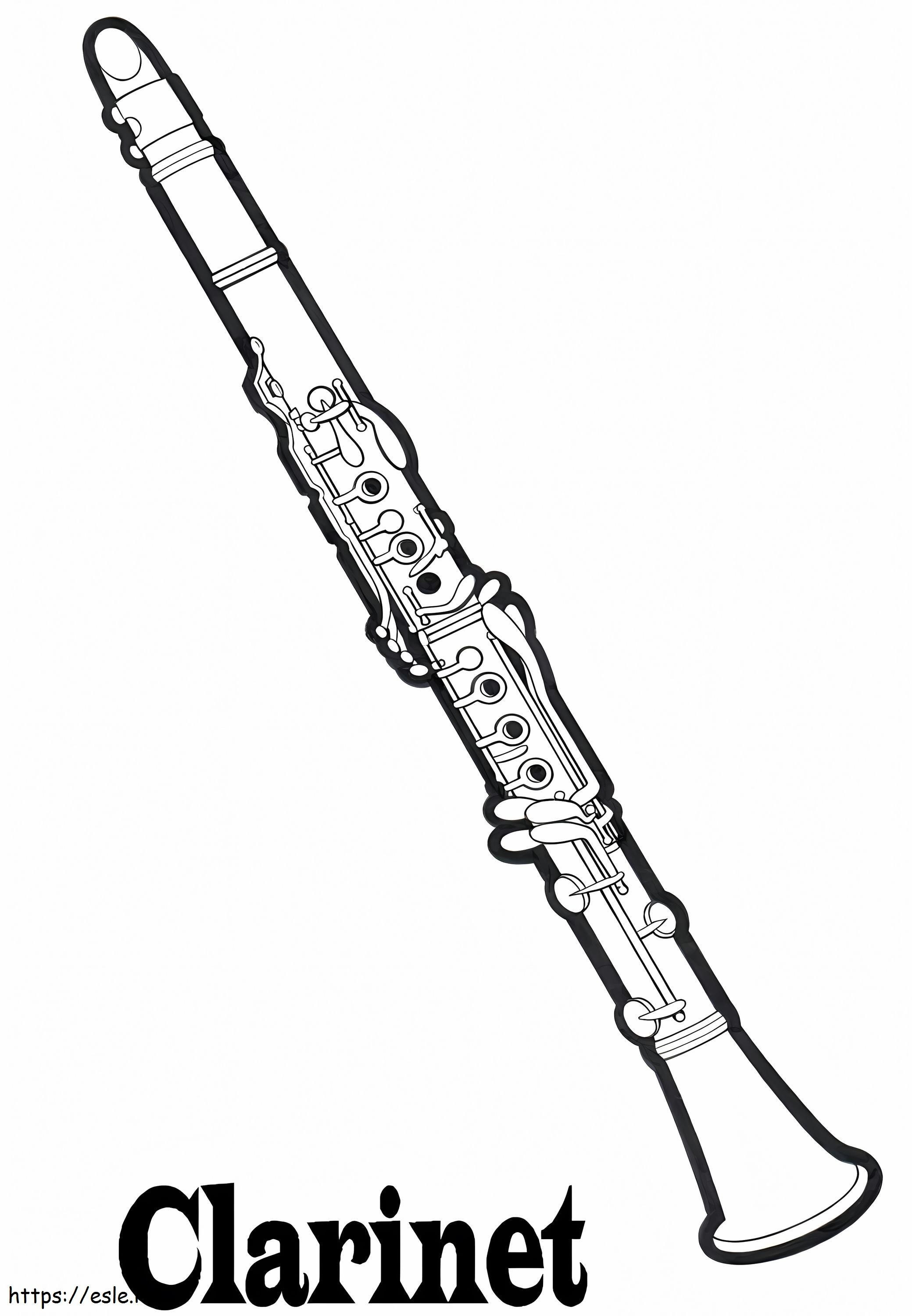 Clarinete 2 para colorir