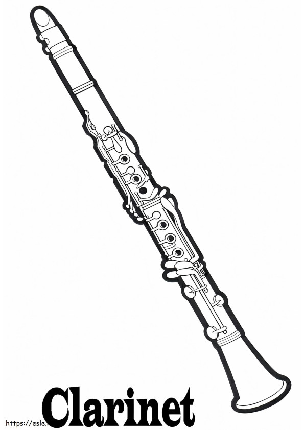 clarinete 2 para colorear