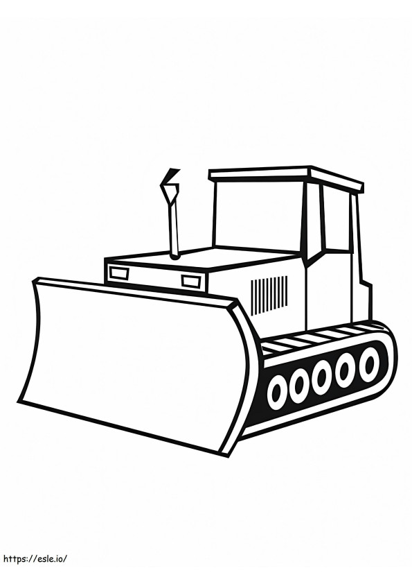 Coloriage Bulldozer 4 à imprimer dessin