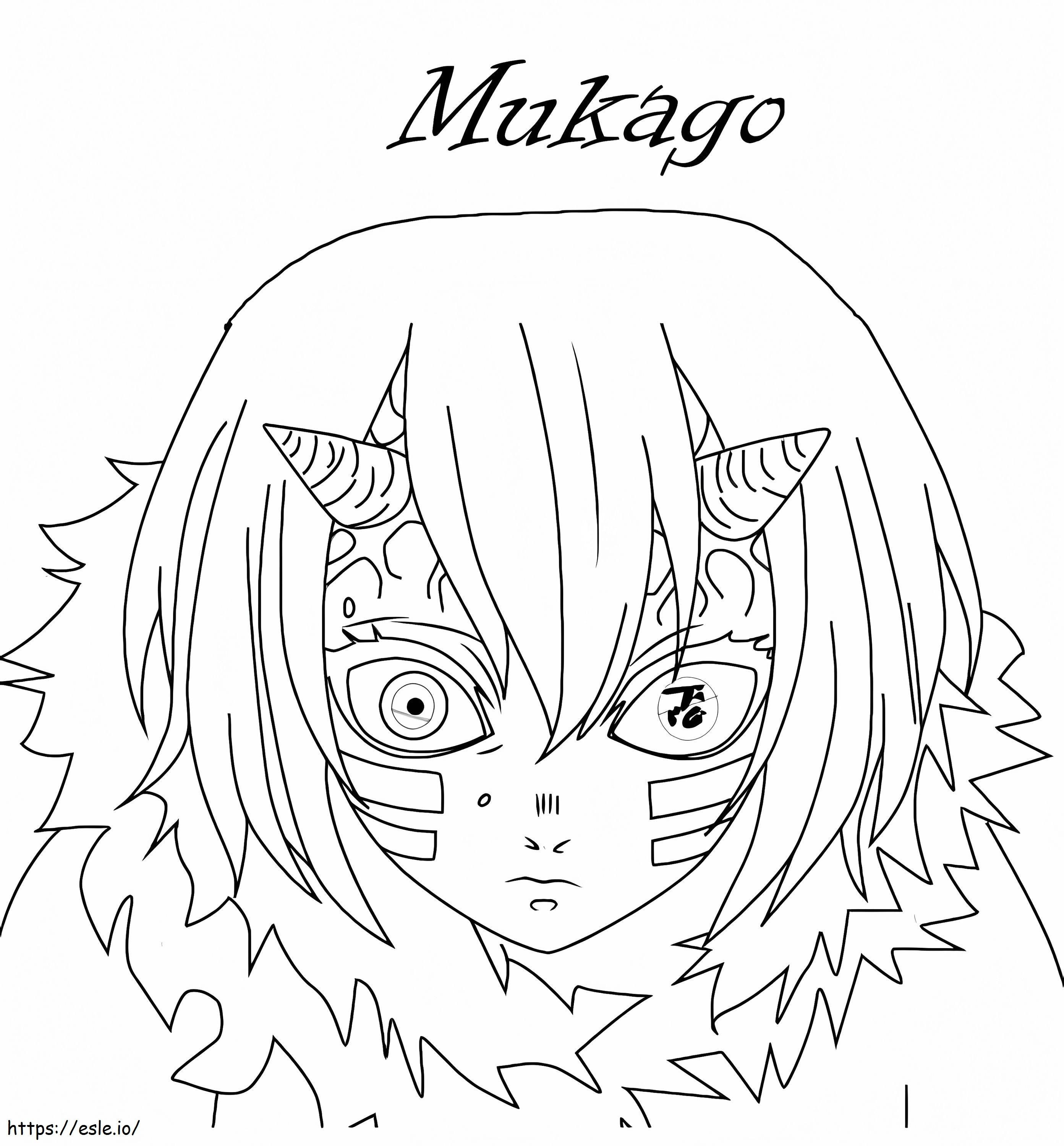 Demon Slayer Mukago coloring page