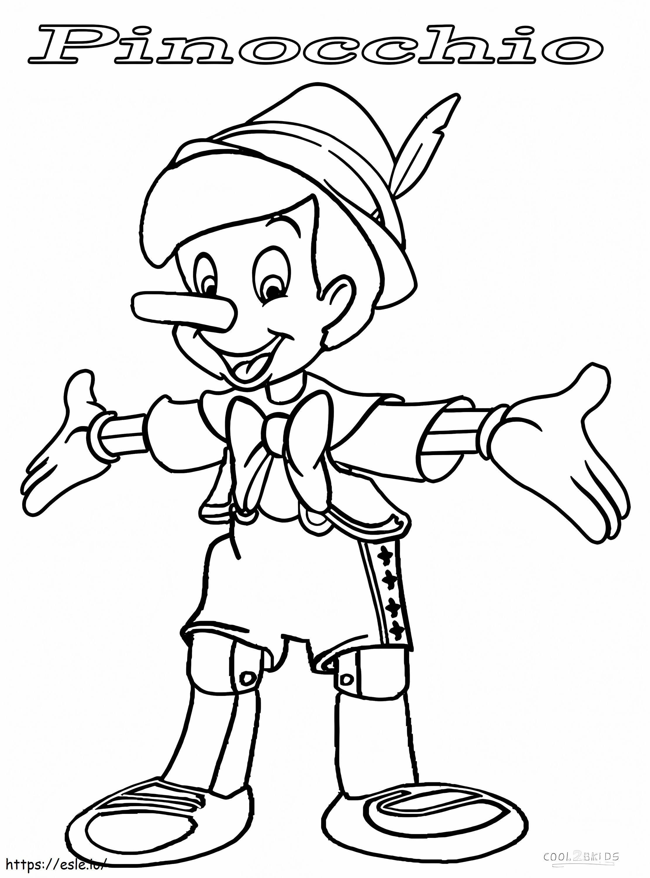 Coloriage Pinocchio Adorable à imprimer dessin