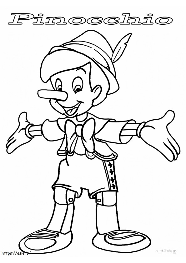 Coloriage Pinocchio Adorable à imprimer dessin