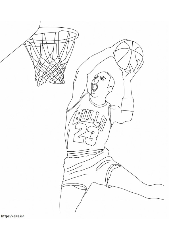 Michael Jordan Dunk coloring page