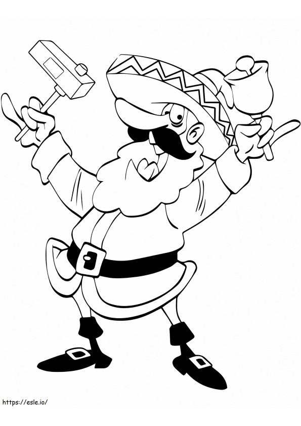 Santa Claus In Mexico coloring page