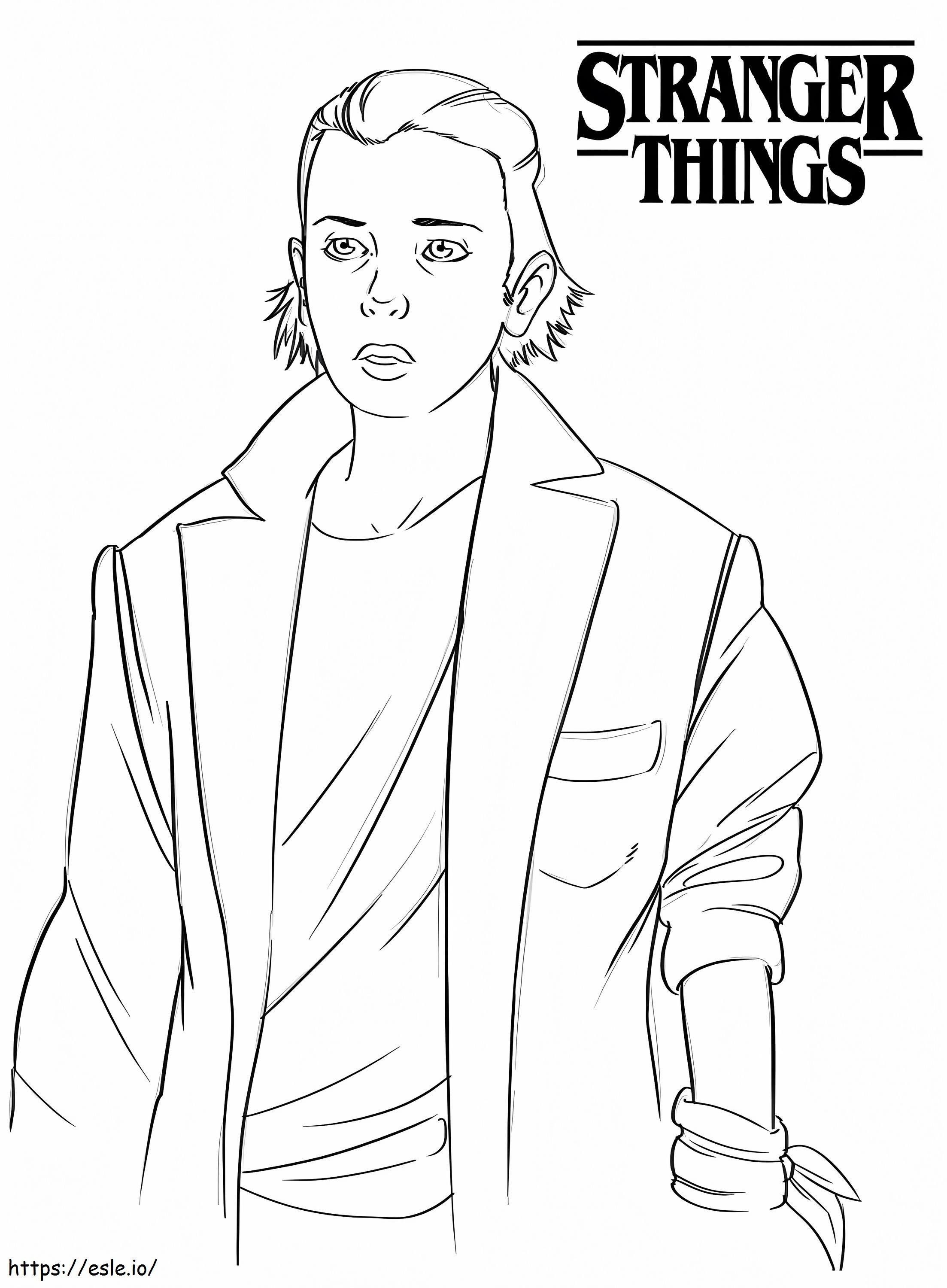Eleven Stranger Things Coloring Page coloring page