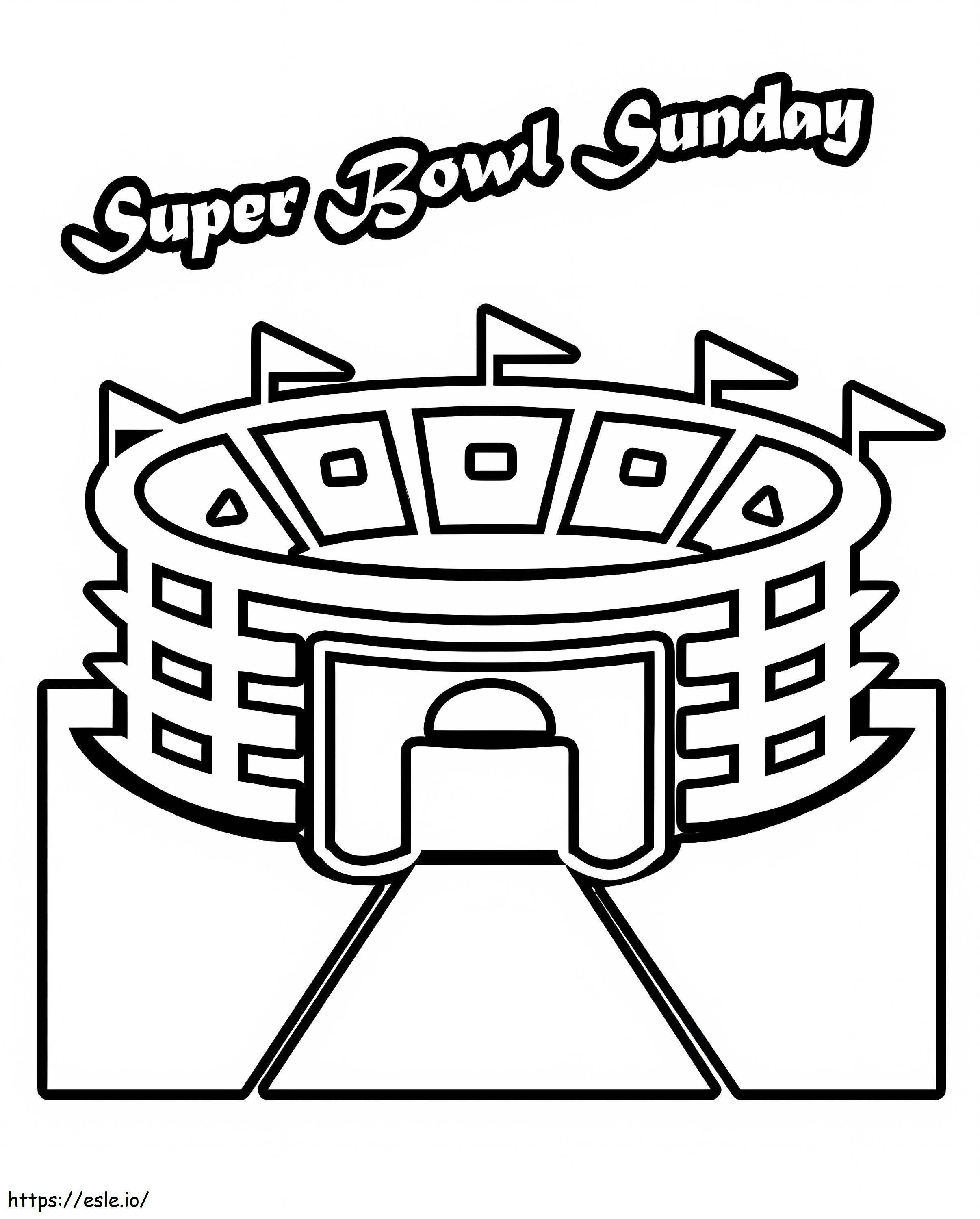 Página para colorear del Super Bowl del domingo para colorear