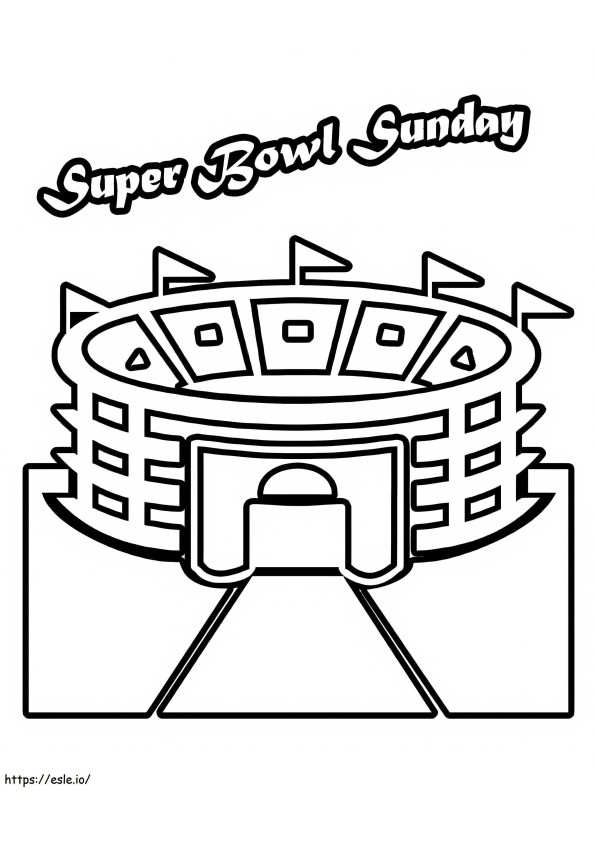 Página para colorear del Super Bowl del domingo para colorear