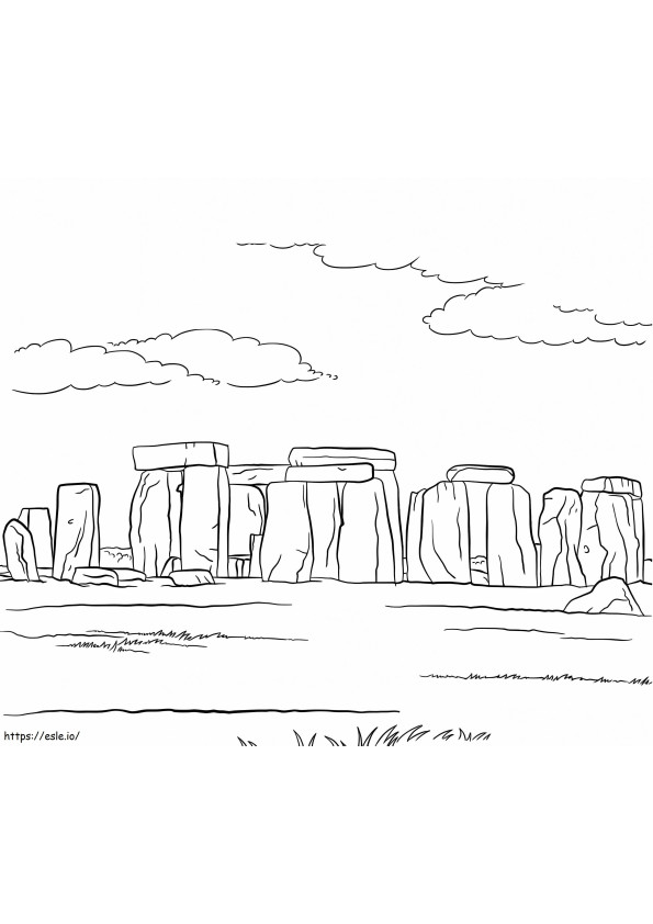 Matkalla Stonehengeen värityskuva