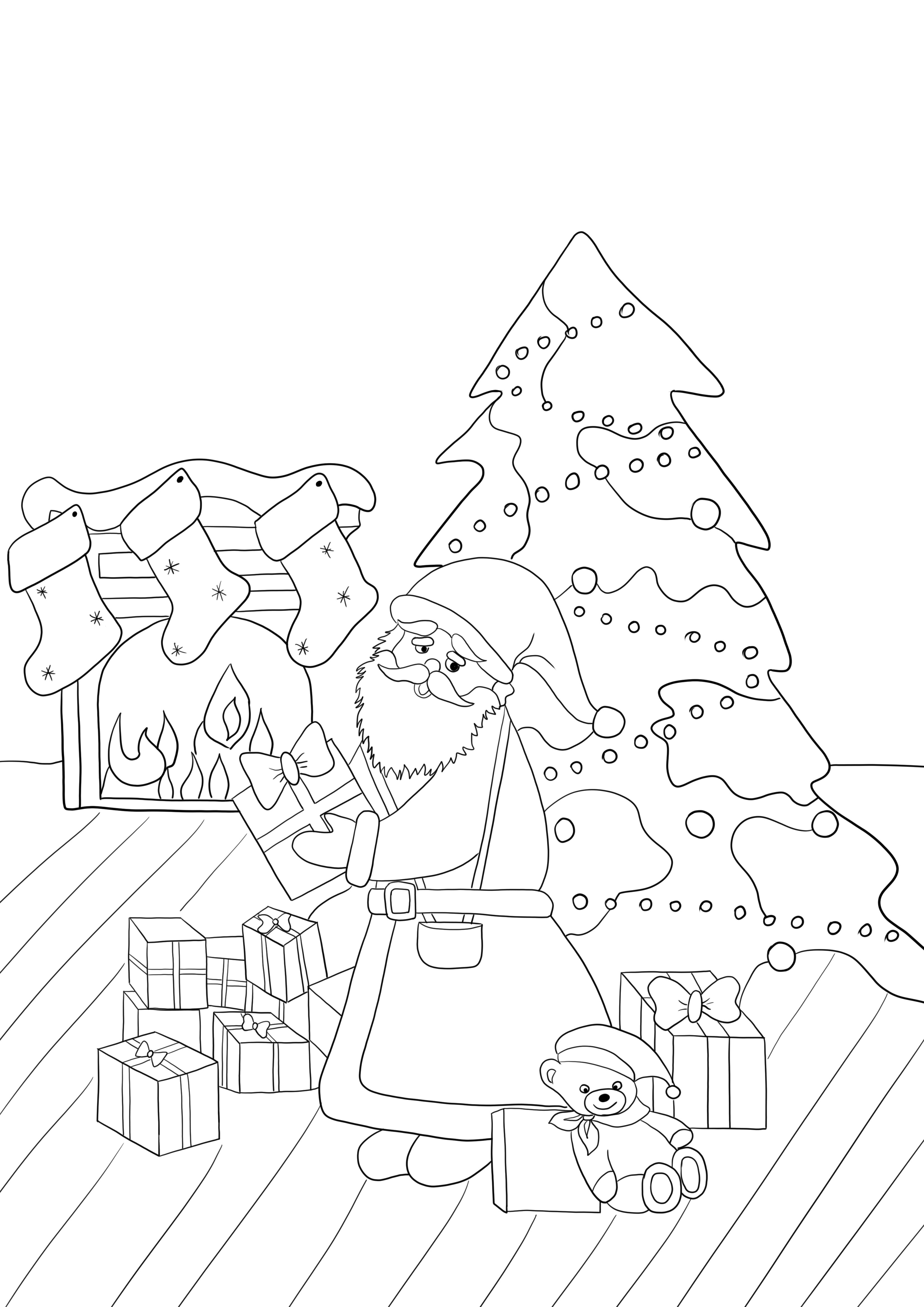 Merry Christmas card za darmo do wydrukowania i pobrania obrazu