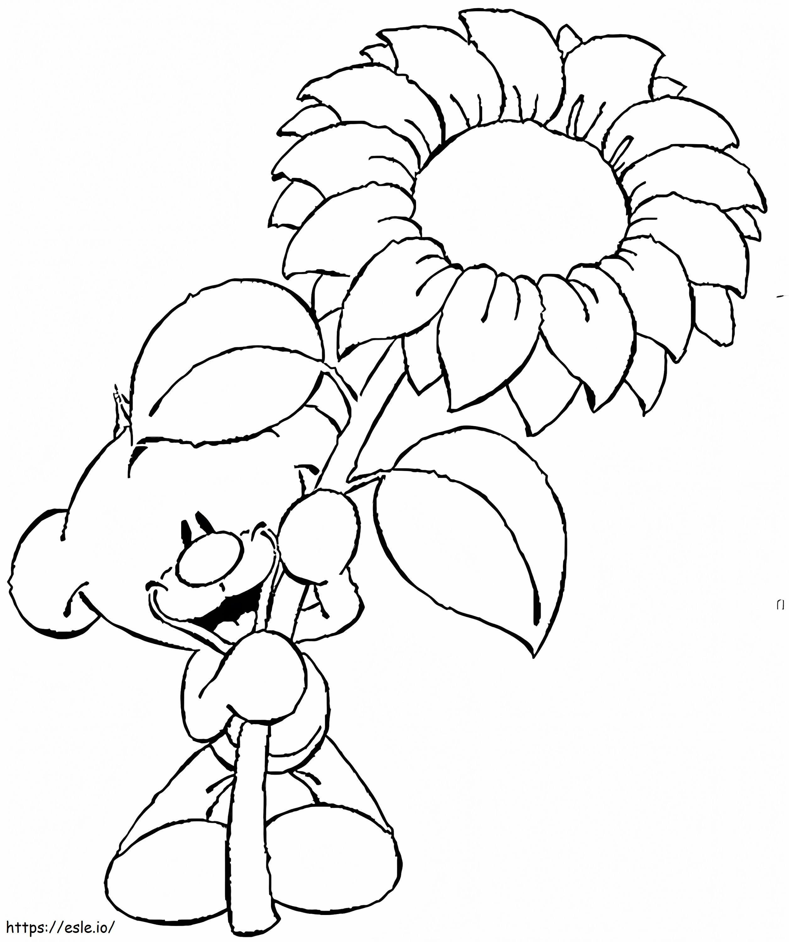 Pimboli With Sunflower coloring page