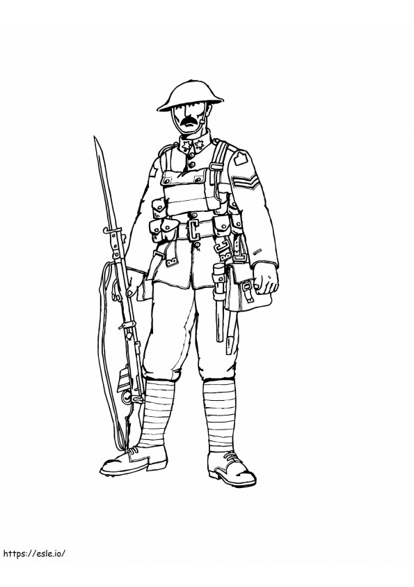 Canadian Soldier coloring page